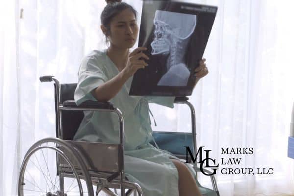 woman holding x-ray of her head after an injury, Seeking Compensation For A Brain Injury