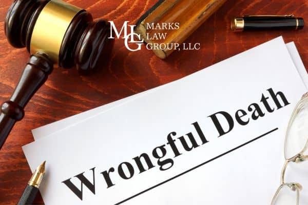 a wrongful death lawsuit laying on a desk