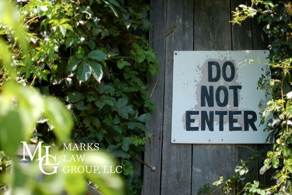 a "do not enter" sign on someone's property